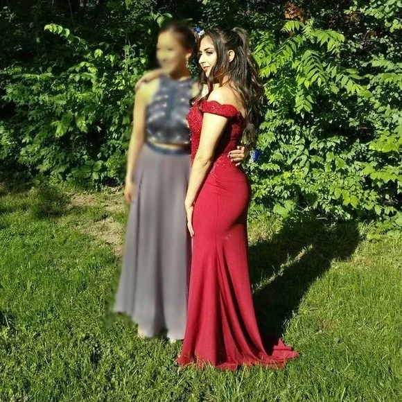 Dresses | Stunning Dark Red Prom Dress | Poshmark